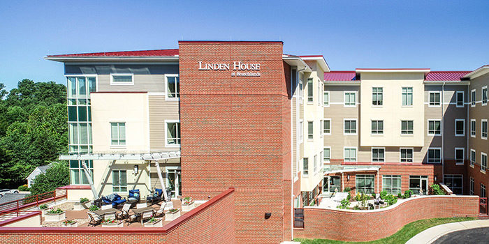 Exterior view of Linden House Assisted Living at Branchlands