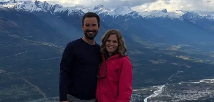 Linden House Assisted Living Executive Director Kristin Lovett with her husband in the Canadian Rockies