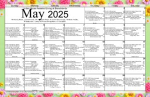 Linden House May Activities Calendar