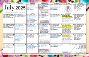 July IL Activities Calendar