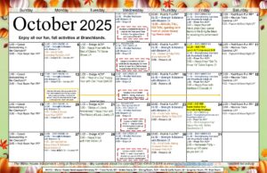 October Independent Living Activities Calendar