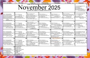 November AL Activities Calendar