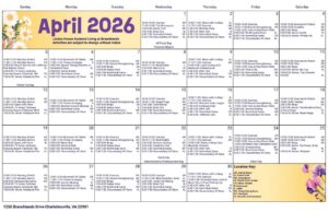 Linden House Activities Calendar